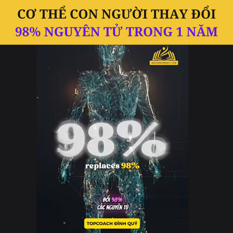 Cơ thể con người thay đổi 98% nguyên tử trong 1 năm